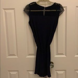 Navy Lace Detail Dress